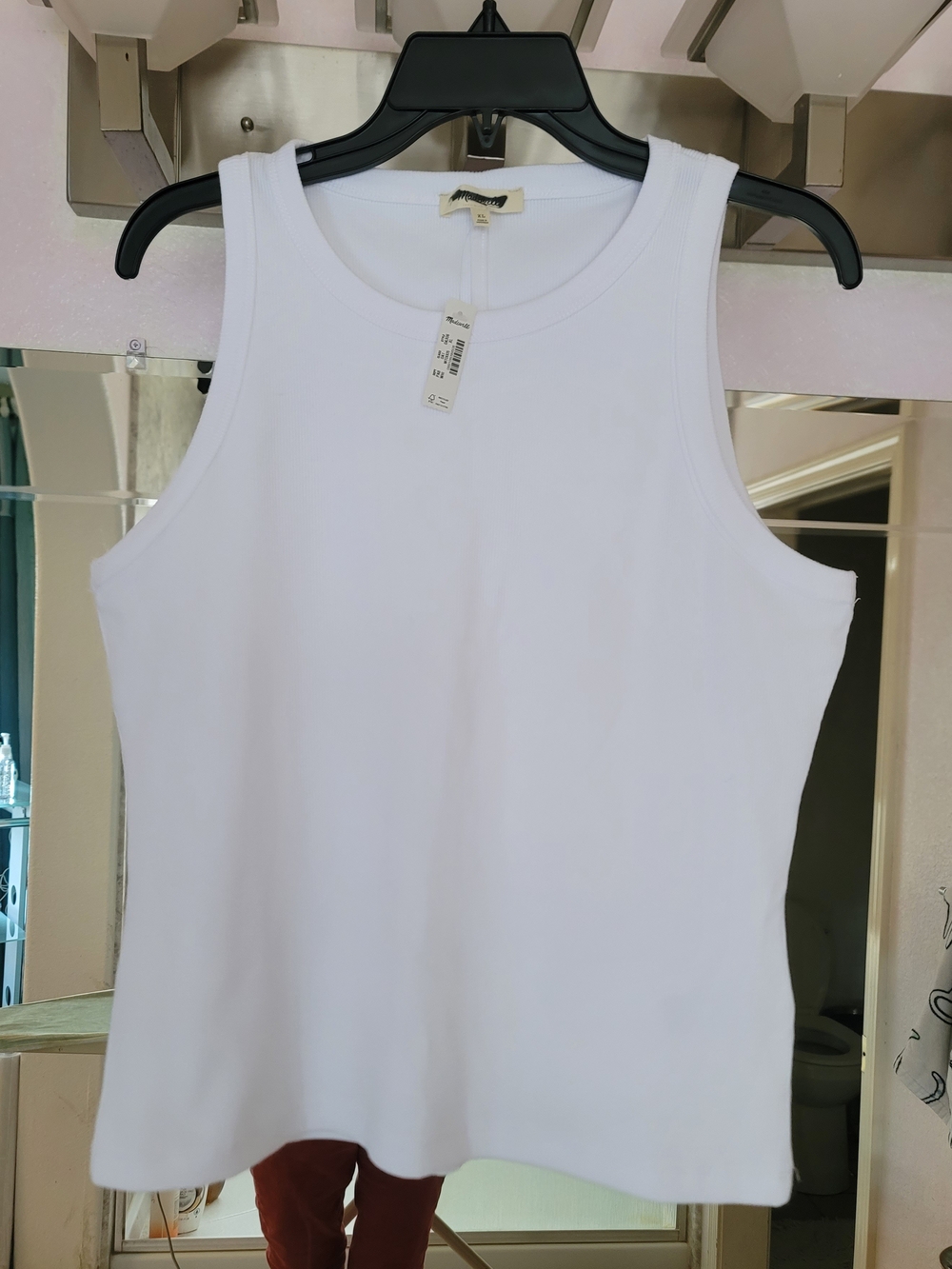 Madewell White Ribbed Tank Top - Women
